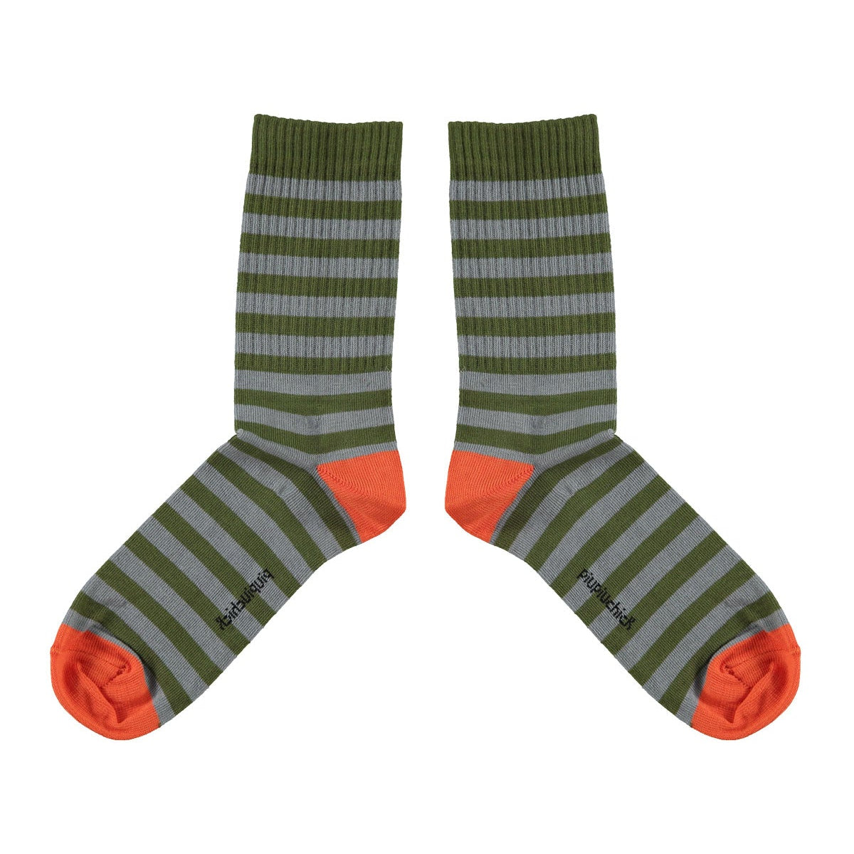 Green & Blue Striped Socks