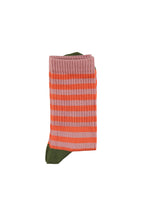 Chaussettes Rayées Rose & Orange