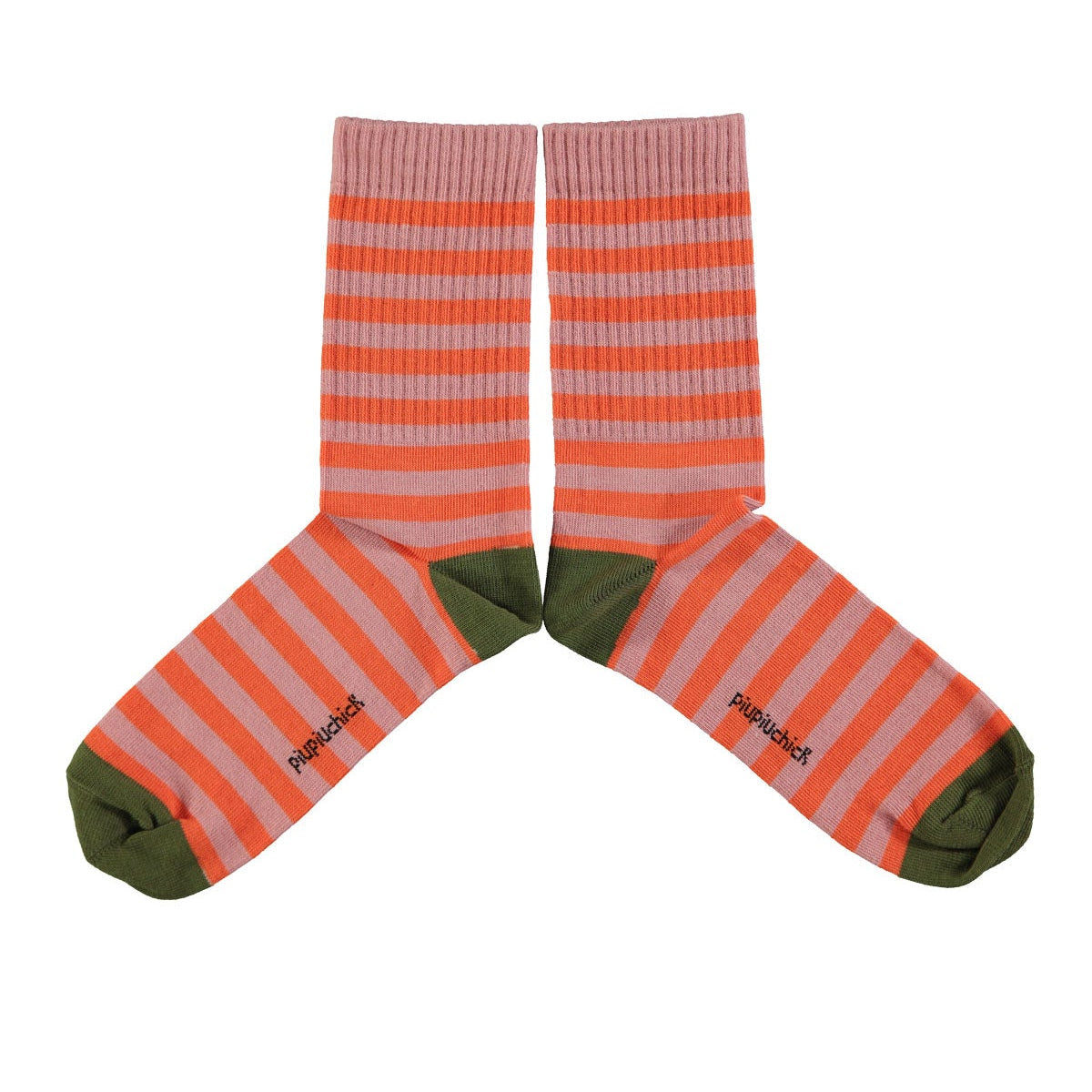 Pink & Orange Striped Socks – Piupiuchick