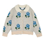 Gilet Rosalina Beige à Fleurs Mipounet pour enfant