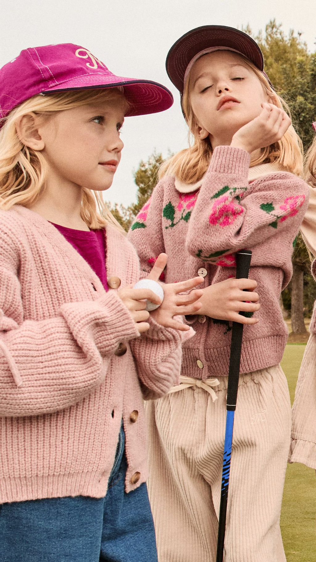 Gilet Rosalina Mauve à Roses Mipounet pour enfant – vue 4