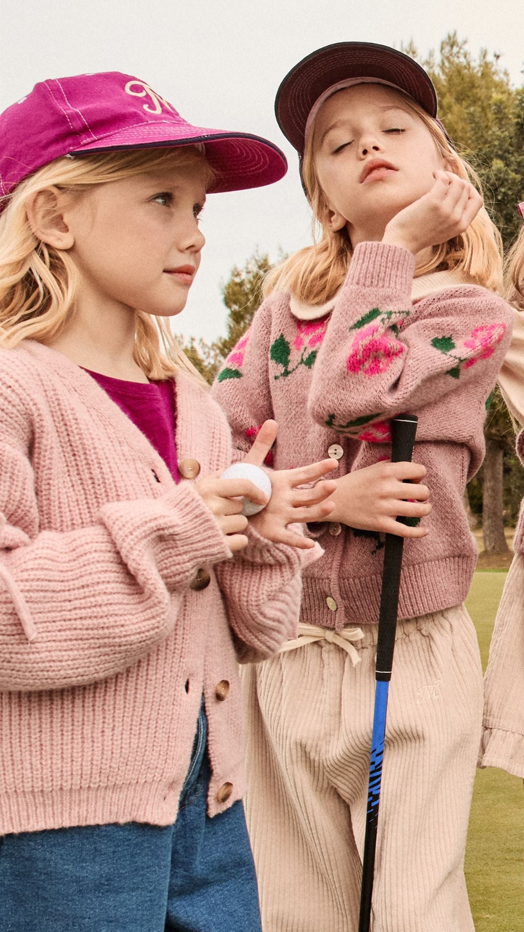 Gilet Rosalina Mauve à Roses Mipounet pour enfant – vue 4