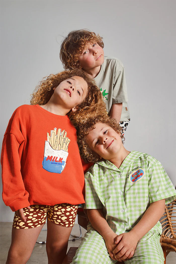 Milk Before Fries Kids sweatshirt