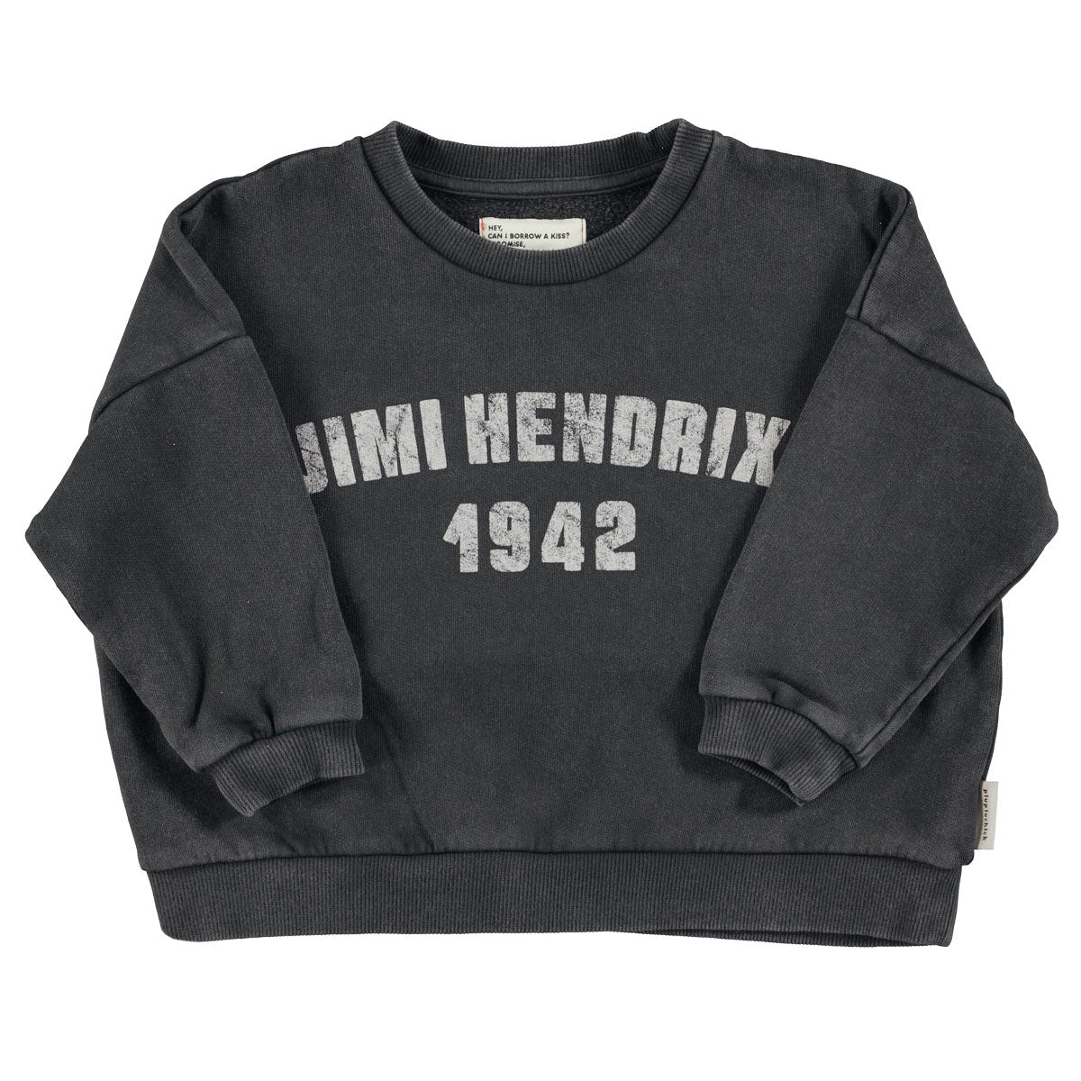 Black sweatshirt with "Jimi Hendrix" print