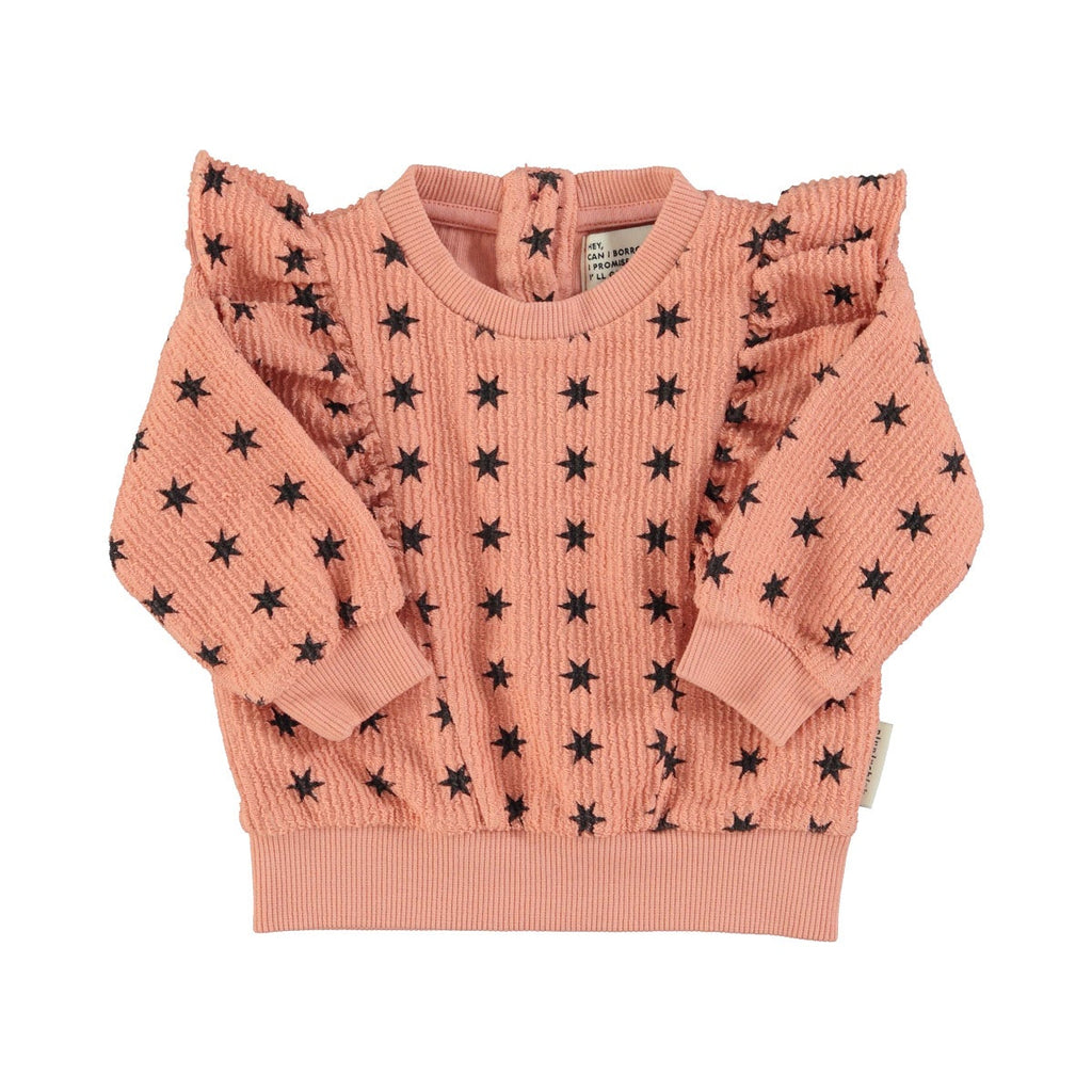 Rose -to -flap -stars sweatshirt with black stars