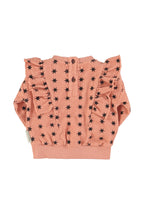 Rose -to -flap -stars sweatshirt with black stars