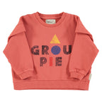Sweat rose à imprimé "groupie"