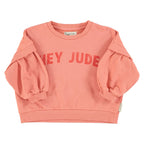 Sweat rose à imprimé "Hey Jude"