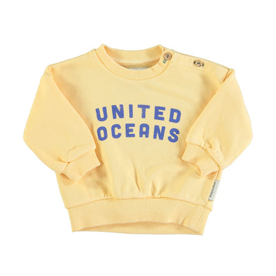 Sweat jaune bébé impression "united oceans" Piupiuchick