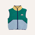 Gilet sans manches sherpa tricolore