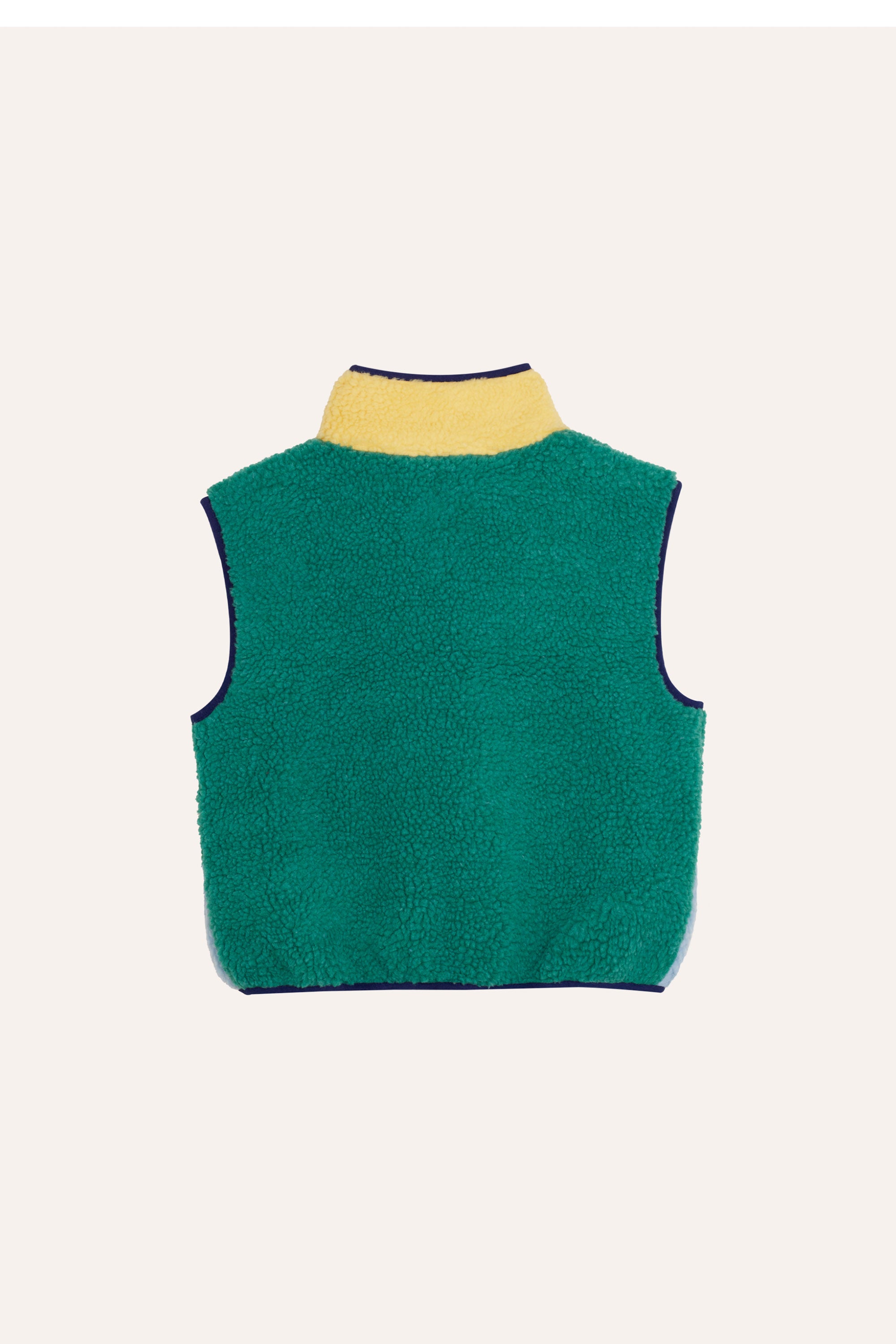 Gilet sans manches sherpa tricolore