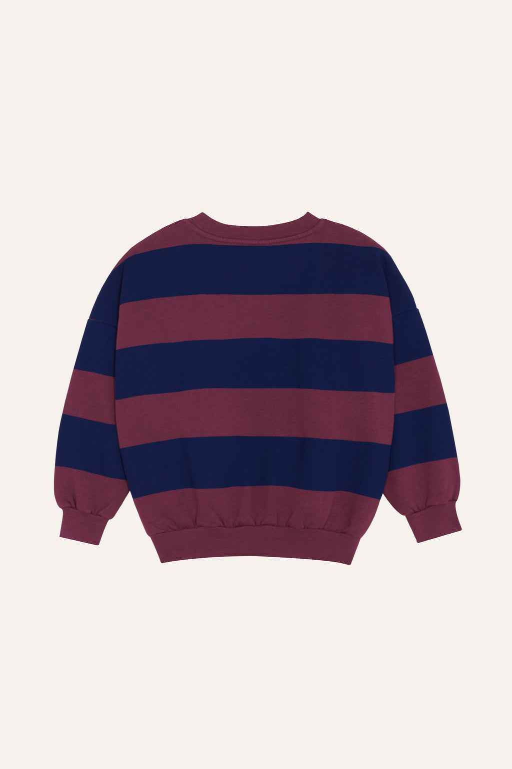 Sweat rayé bordeaux & bleu marine