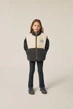 Gilet sans manches sherpa bicolore