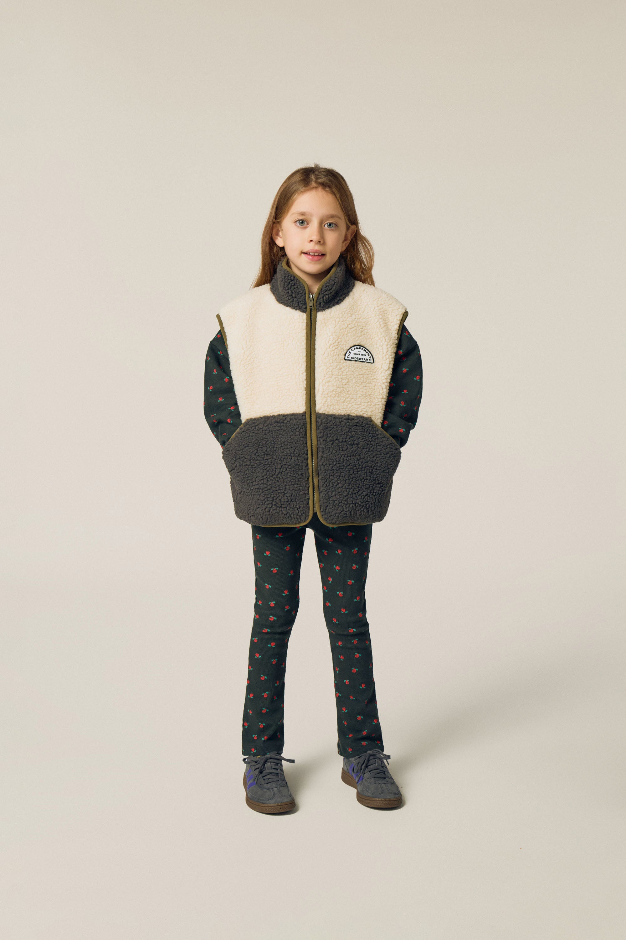 Gilet sans manches sherpa bicolore