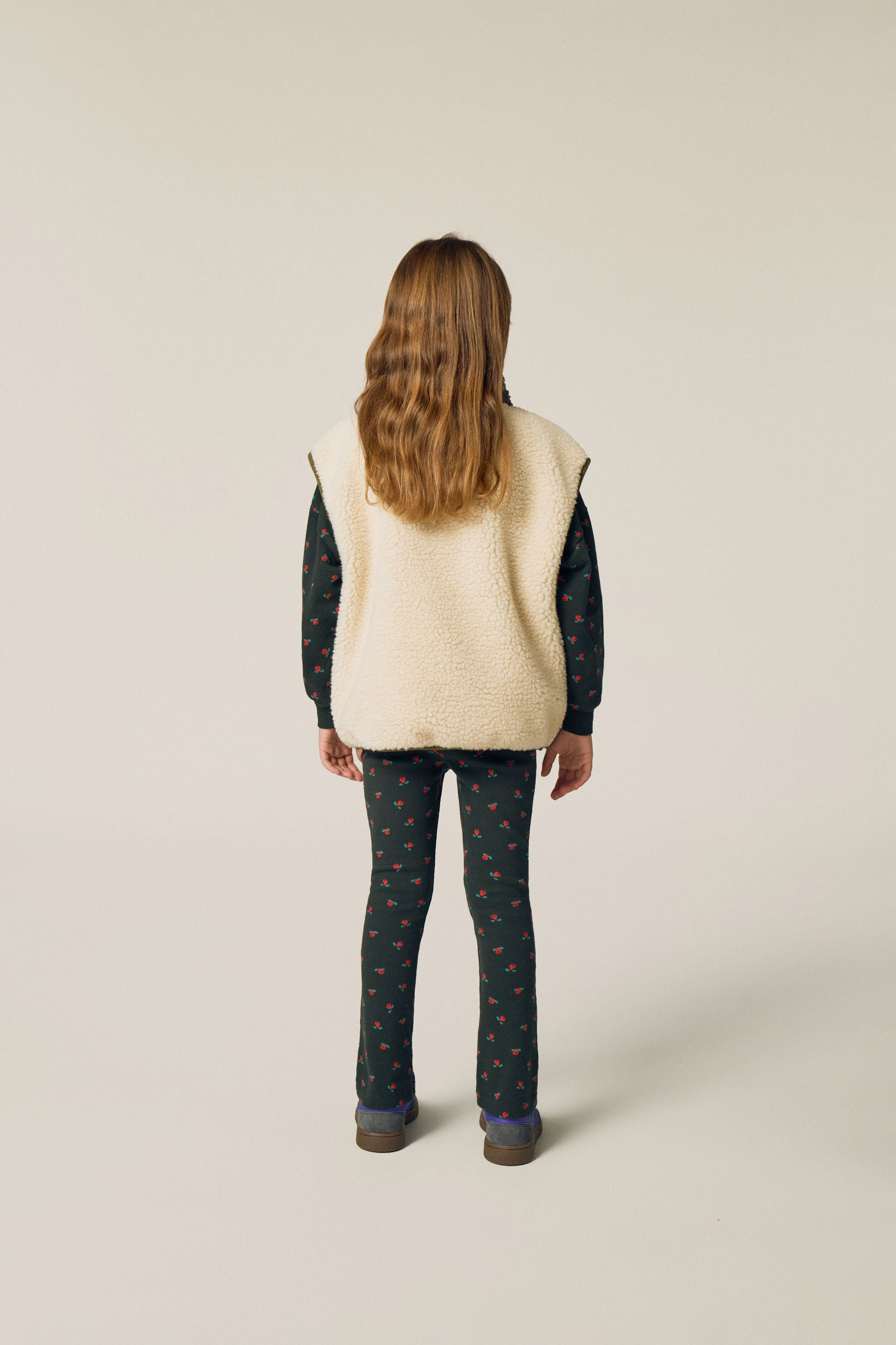 Gilet sans manches sherpa bicolore