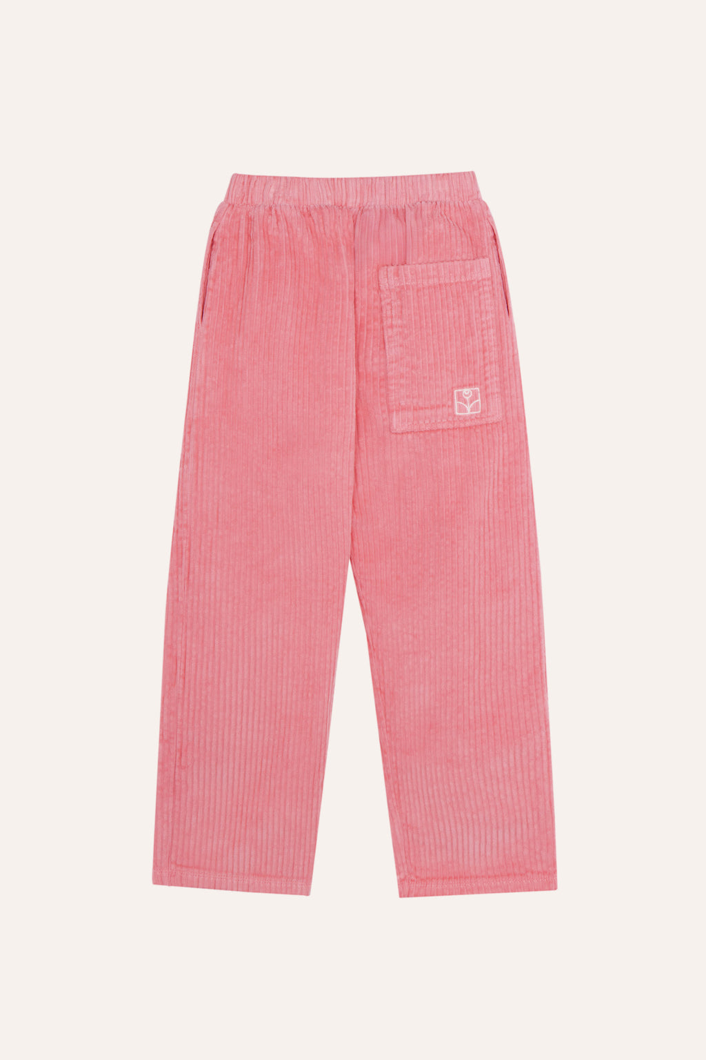 Pantalon rose en velours côtelé The Campamento pour enfant – vue 4