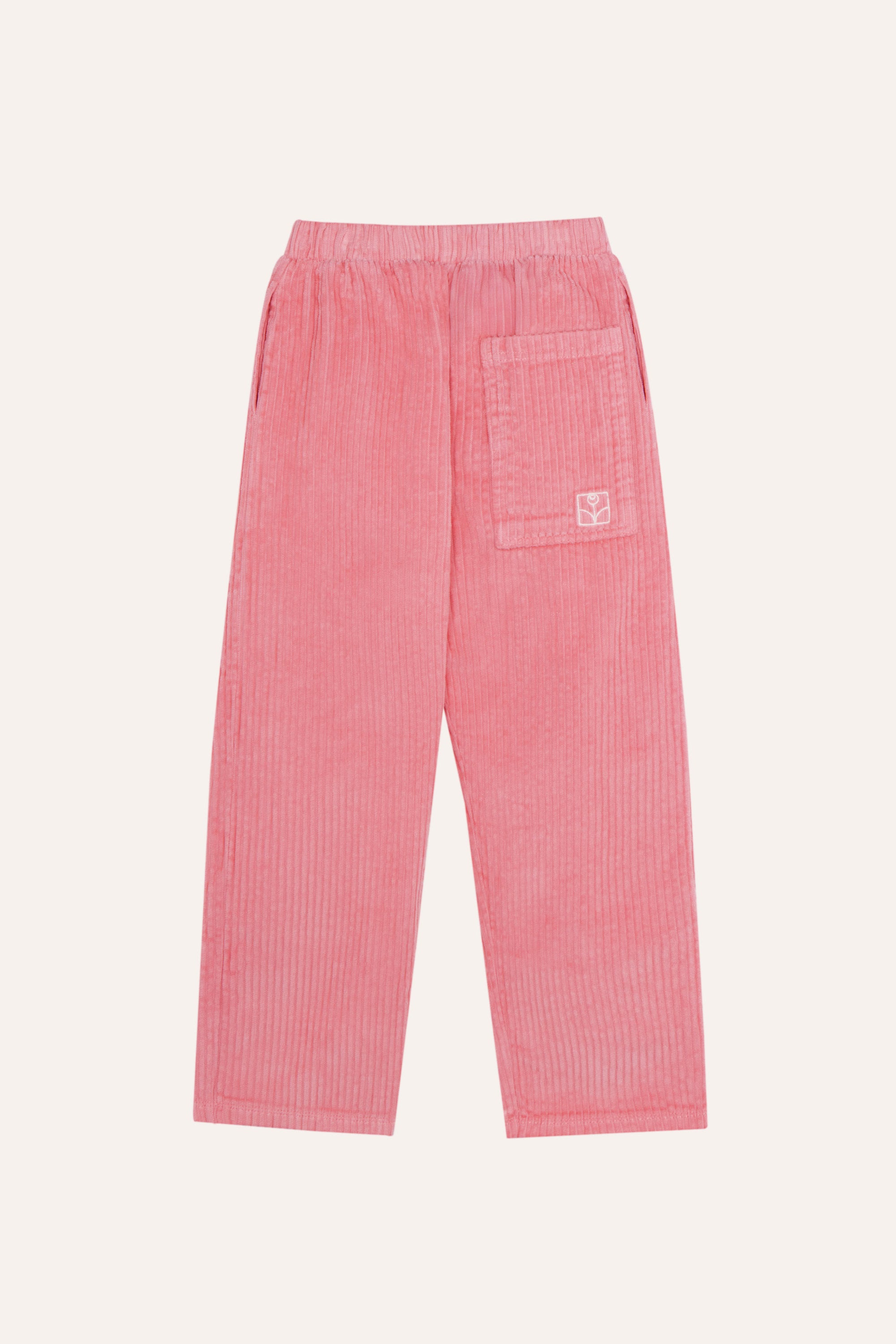 Pantalon rose en velours côtelé The Campamento pour enfant – vue 4