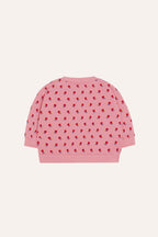 Sweat bébé à fleurs roses