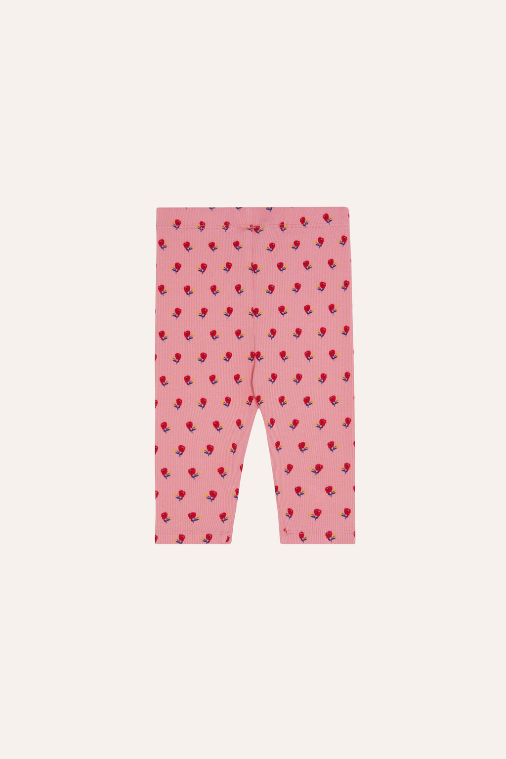 Leggings bébé rose à fleurs