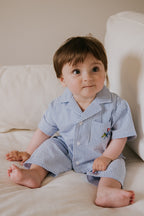 Pantalon Bébé Almond Rayé Bleu Vista