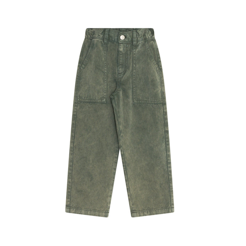 Pantalon Baggy Denim vert The New Society pour enfant