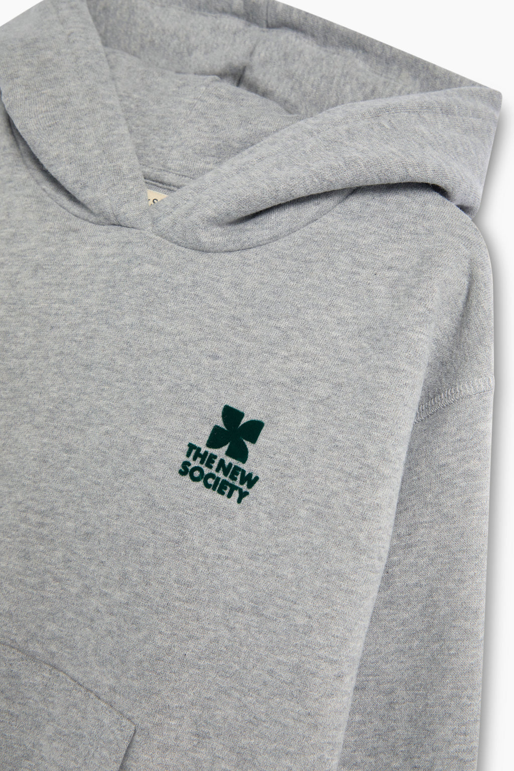 Sweat à Capuche TNS Logo Gris Chiné The New Society pour enfant – vue 5