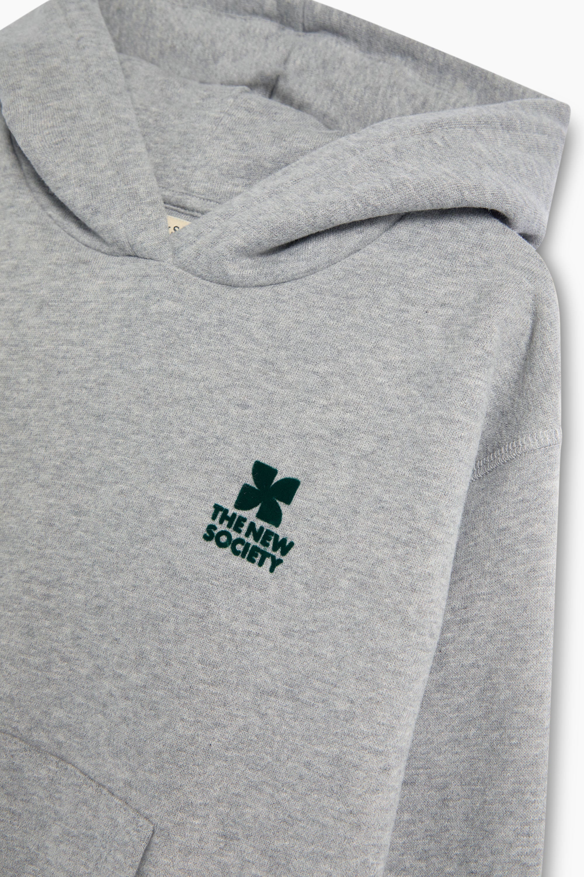 Sweat à Capuche TNS Logo Gris Chiné The New Society pour enfant – vue 5