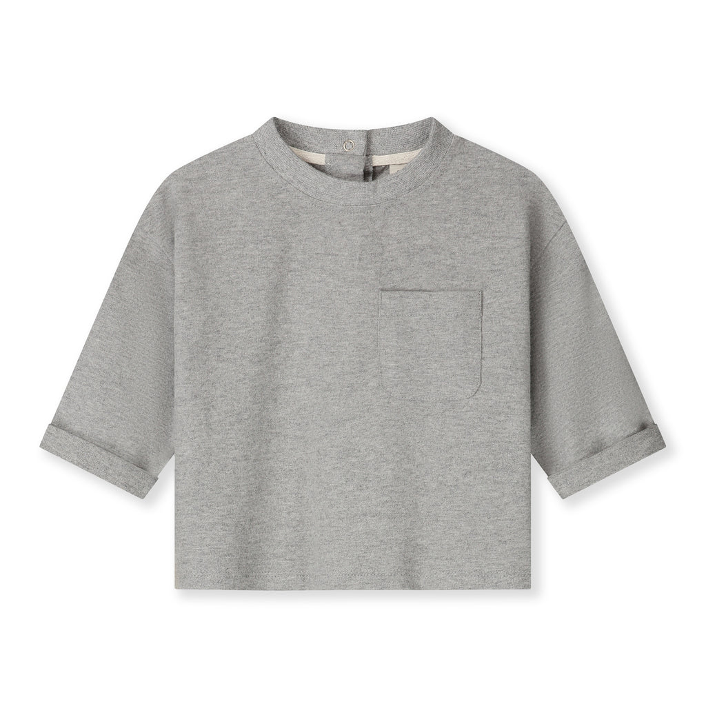 T-shirt bébé à manches longues gris