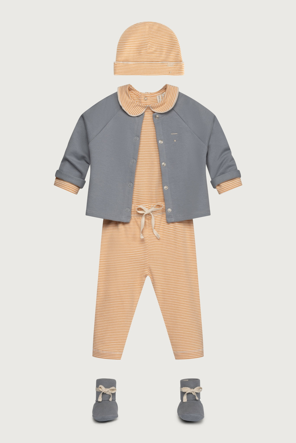 Cardigan bébé raglan Stone grey