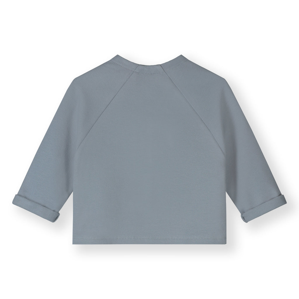 Cardigan bébé raglan Stone grey
