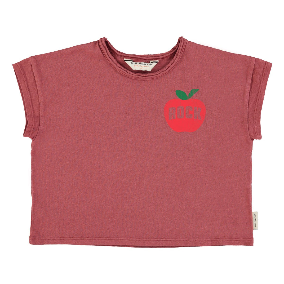 Bordeaux t-shirt with apple print