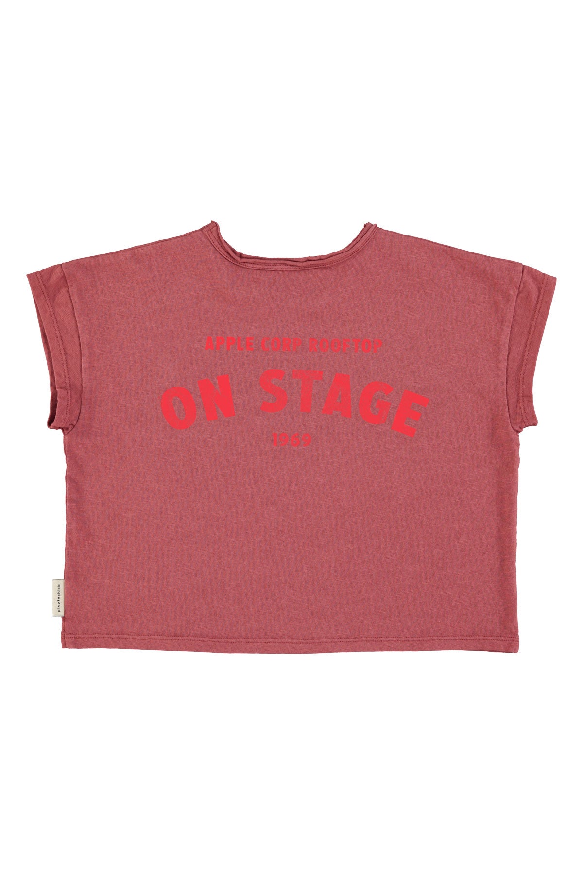 Bordeaux t-shirt with apple print