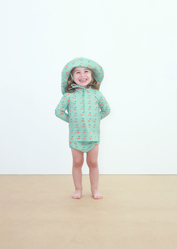 Baby Bath T-shirt with Cherry Print