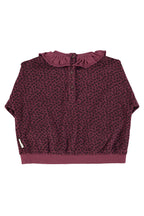 Sweat éponge aubergine léopard