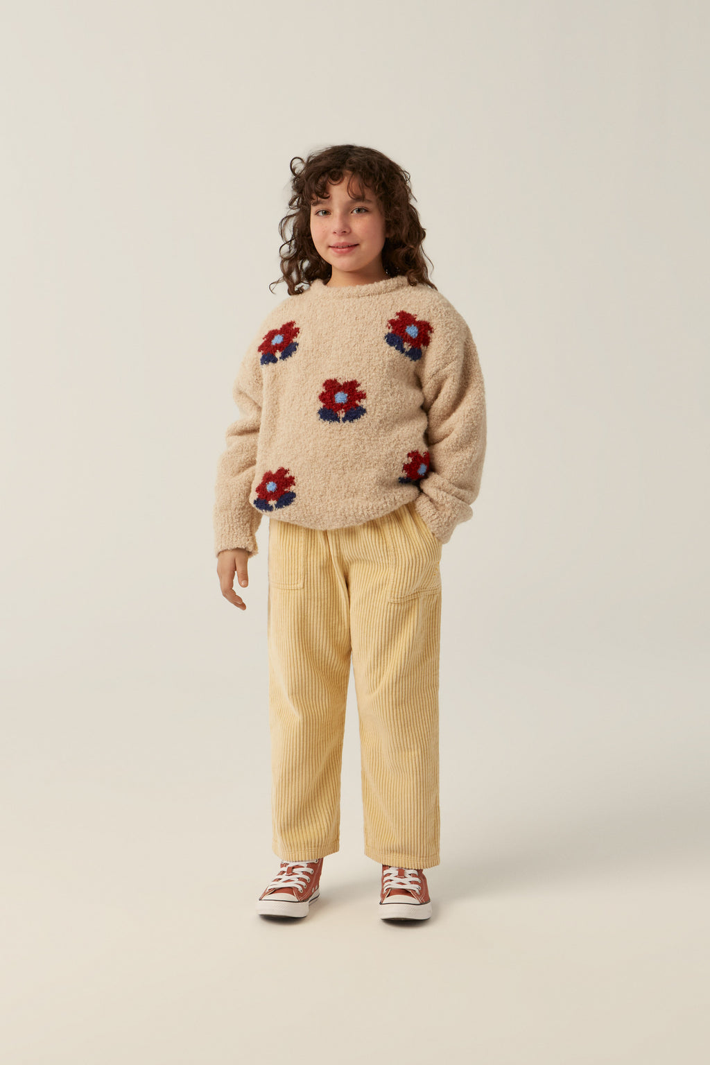 Ecru Floral Sweater