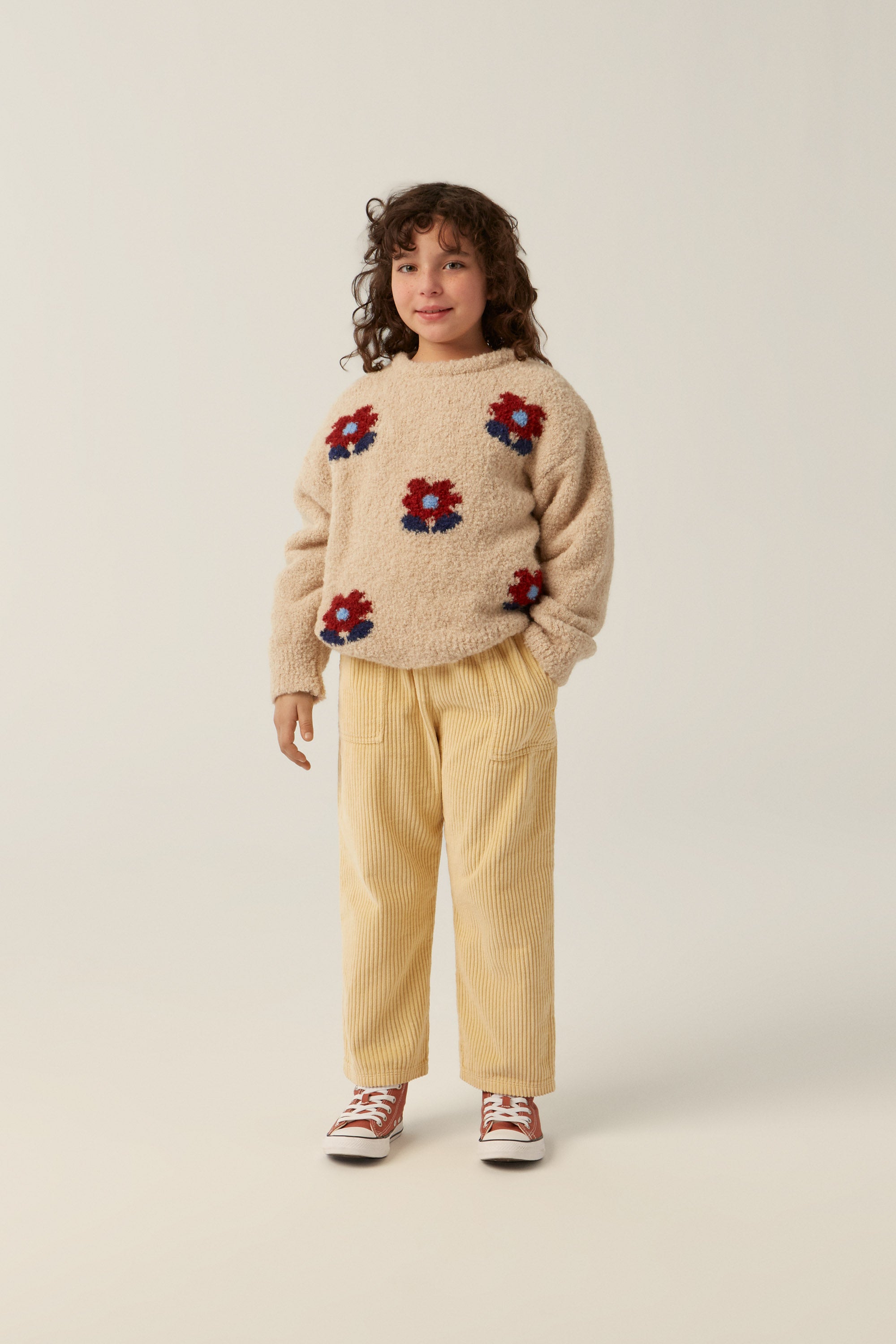 Ecru Floral Sweater