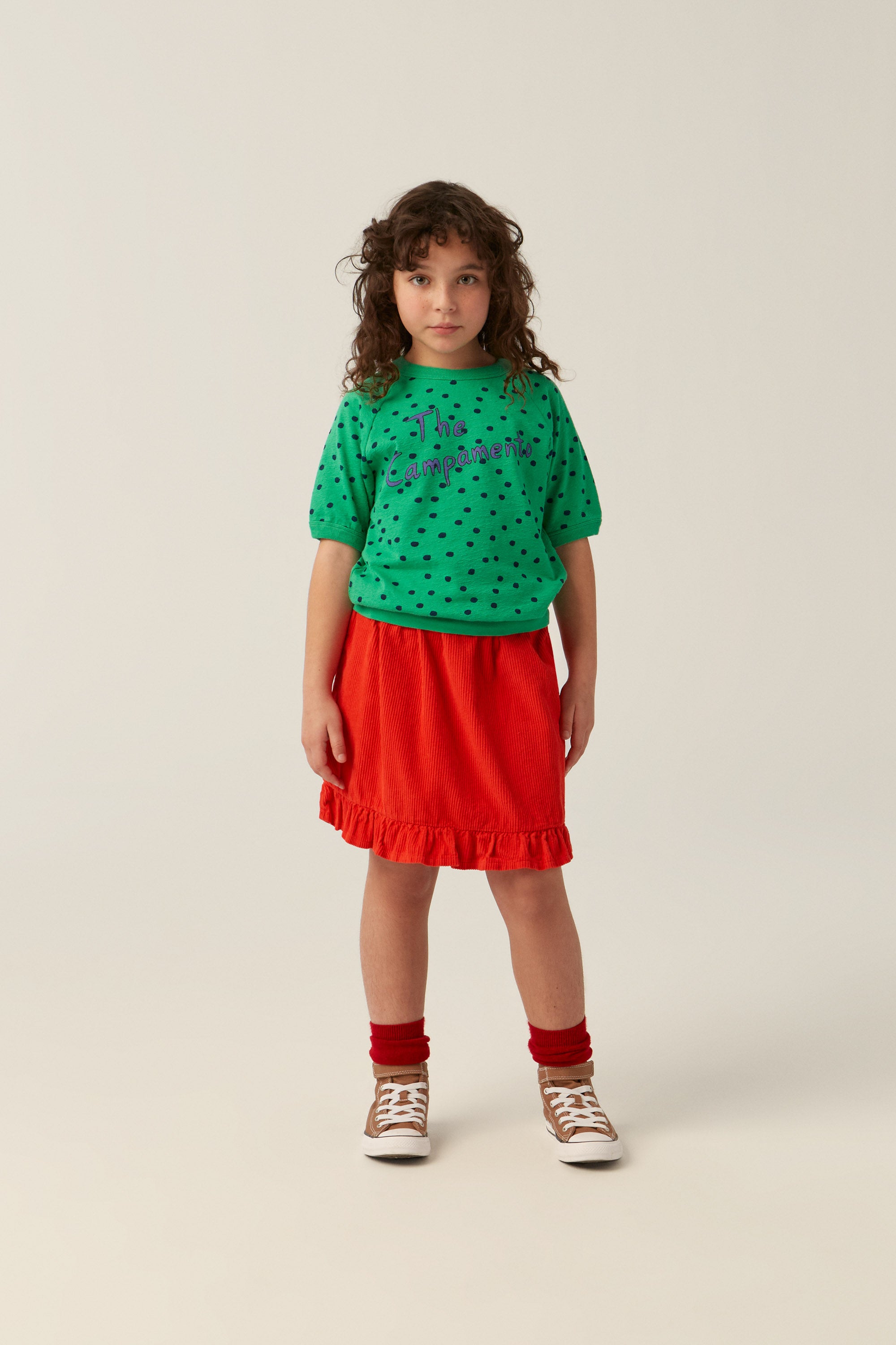 Red Corduroy Skirt