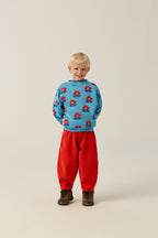 Big Flowers Blue Sweatshirt 