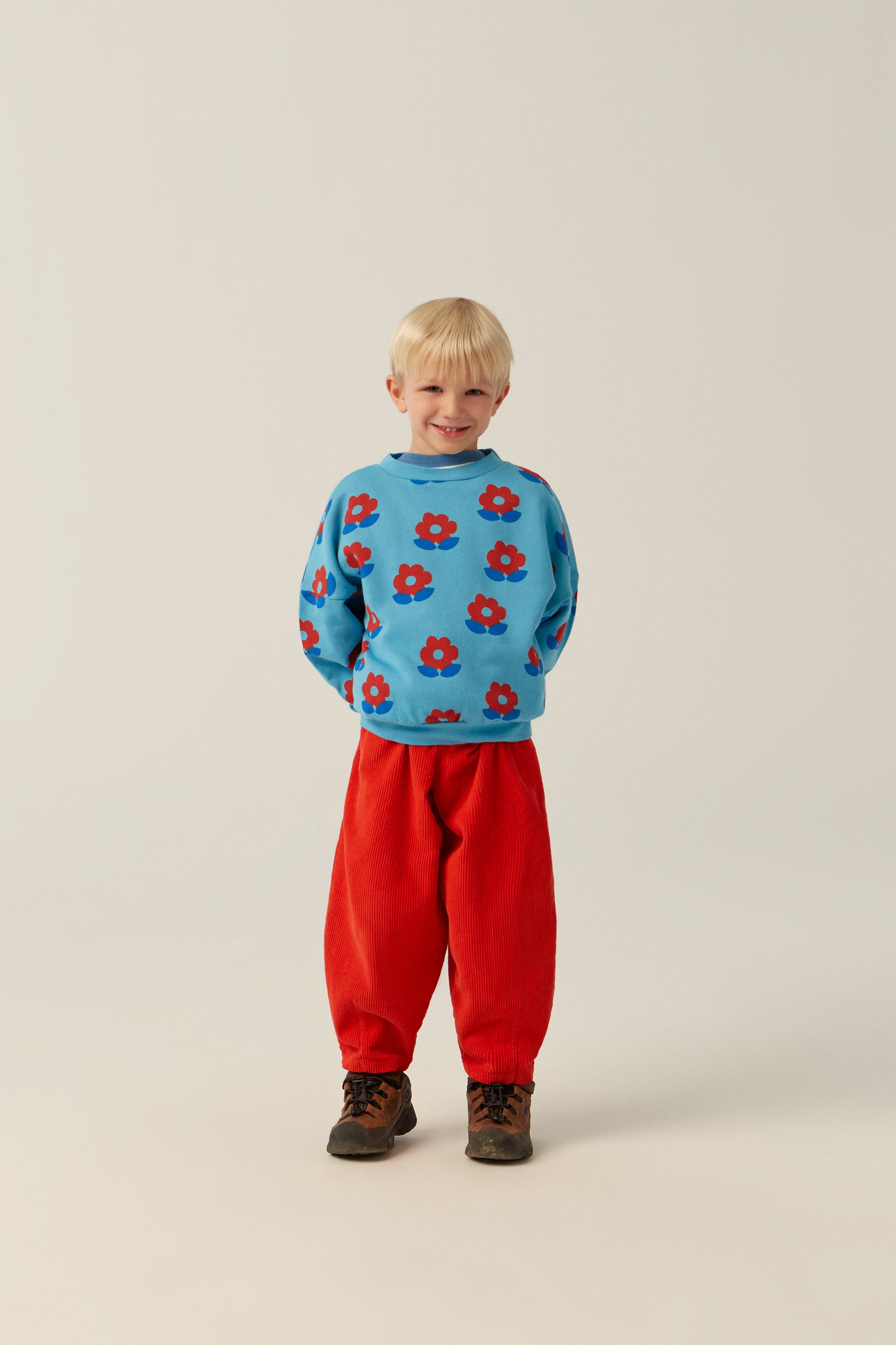 Big Flowers Blue Sweatshirt 