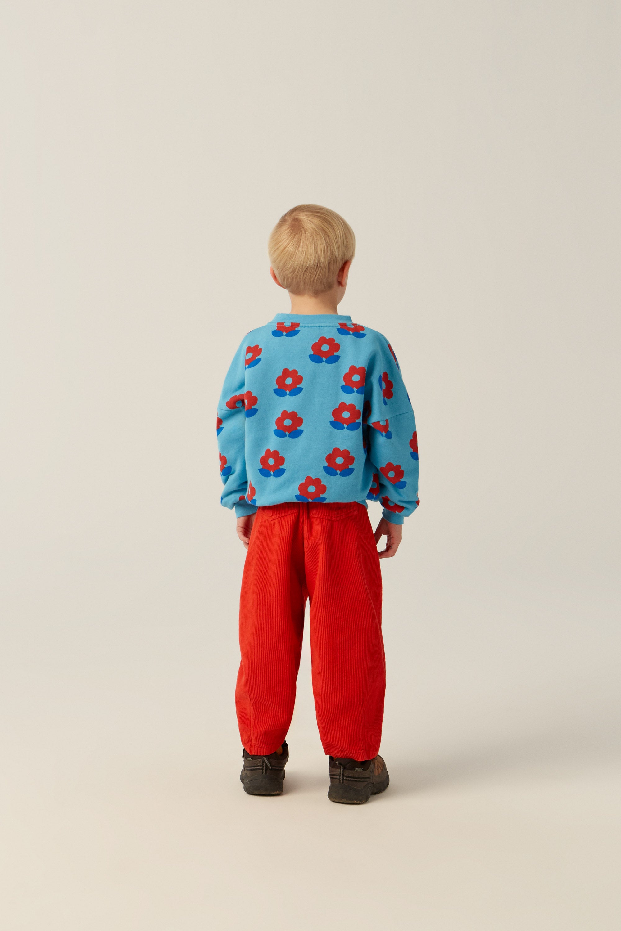 Big Flowers Blue Sweatshirt 