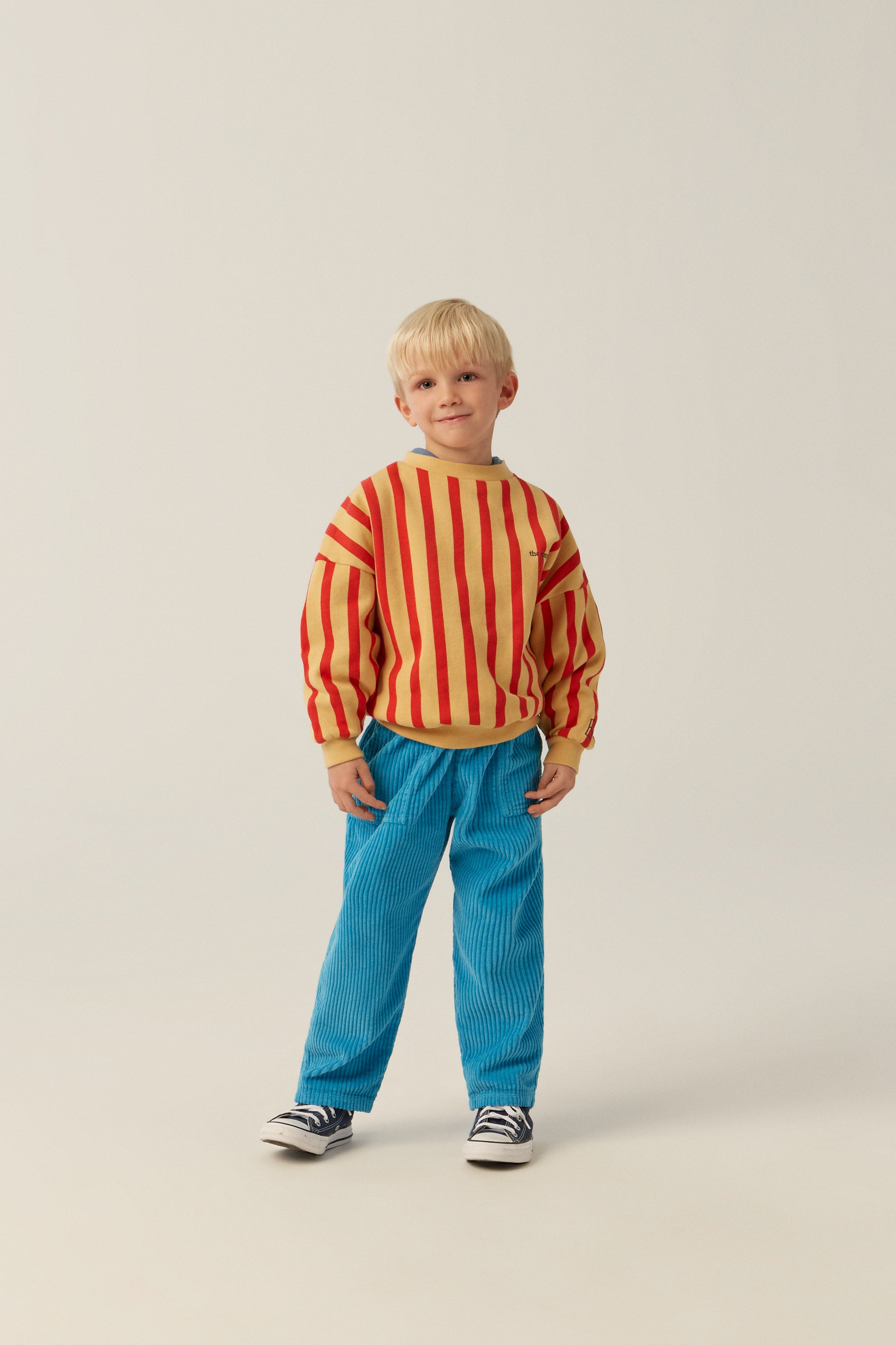 Red stripes sweatshirt