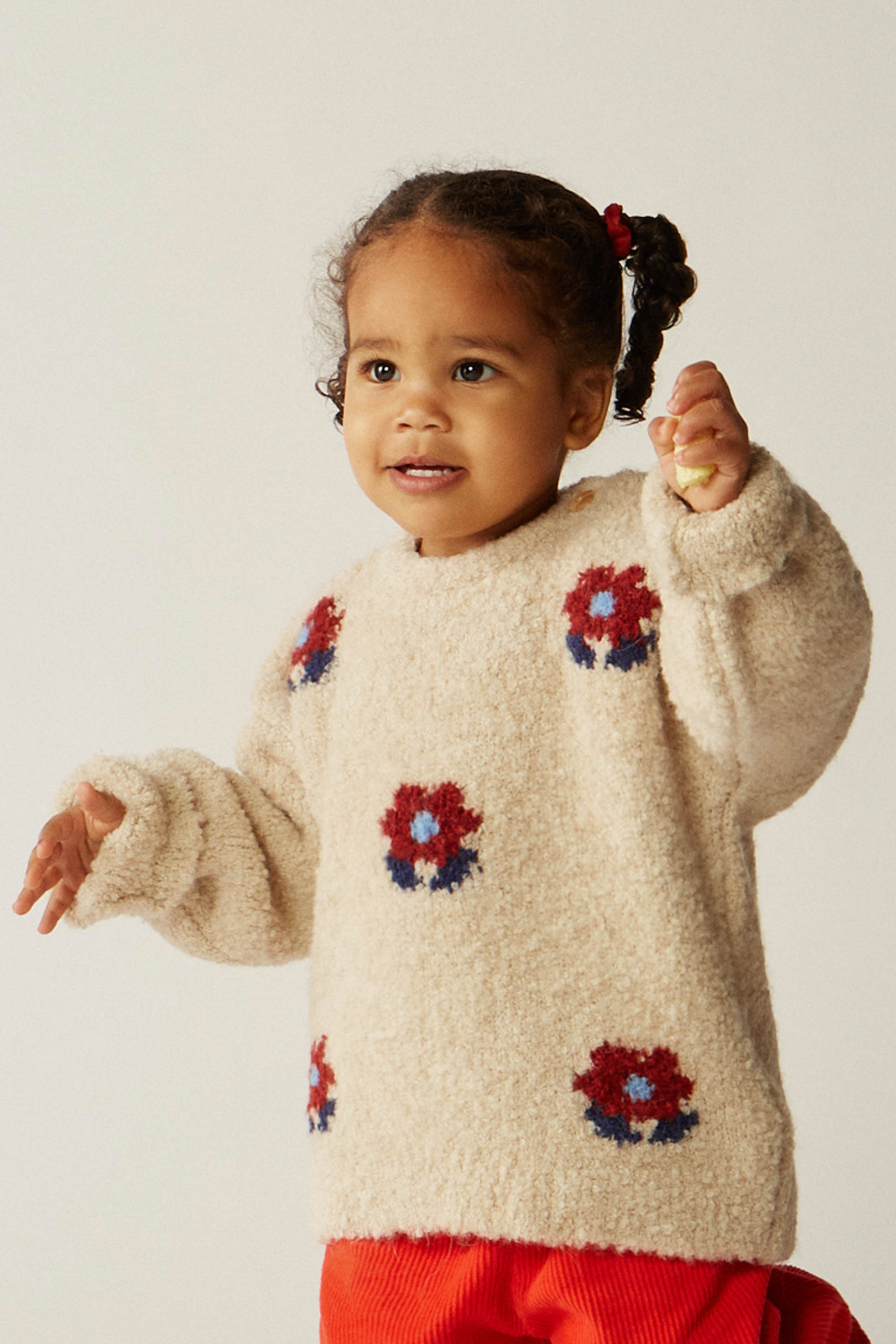 Flower Knit Baby Sweater