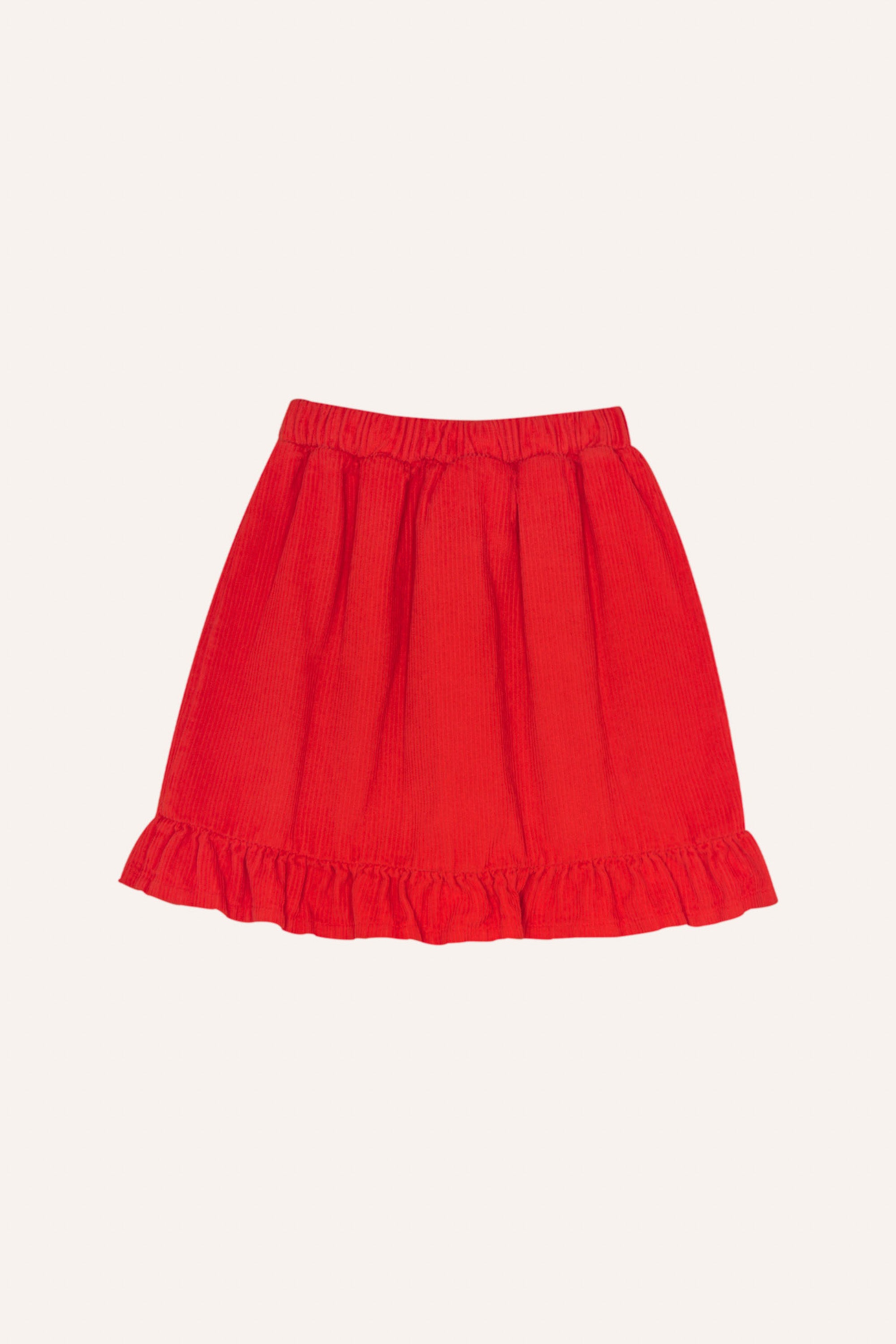 Red Corduroy Skirt