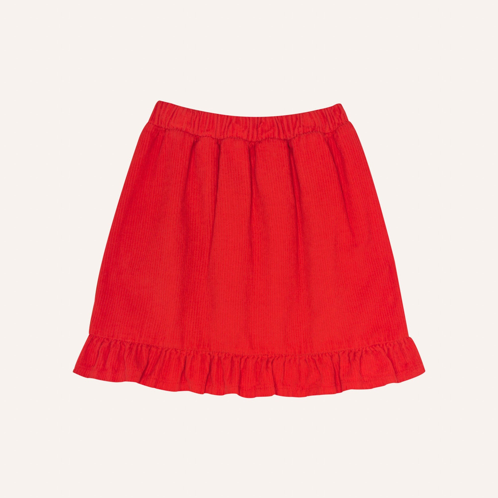 Red Corduroy Skirt