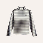 Grey Stripes Turtle Neck Tshirt