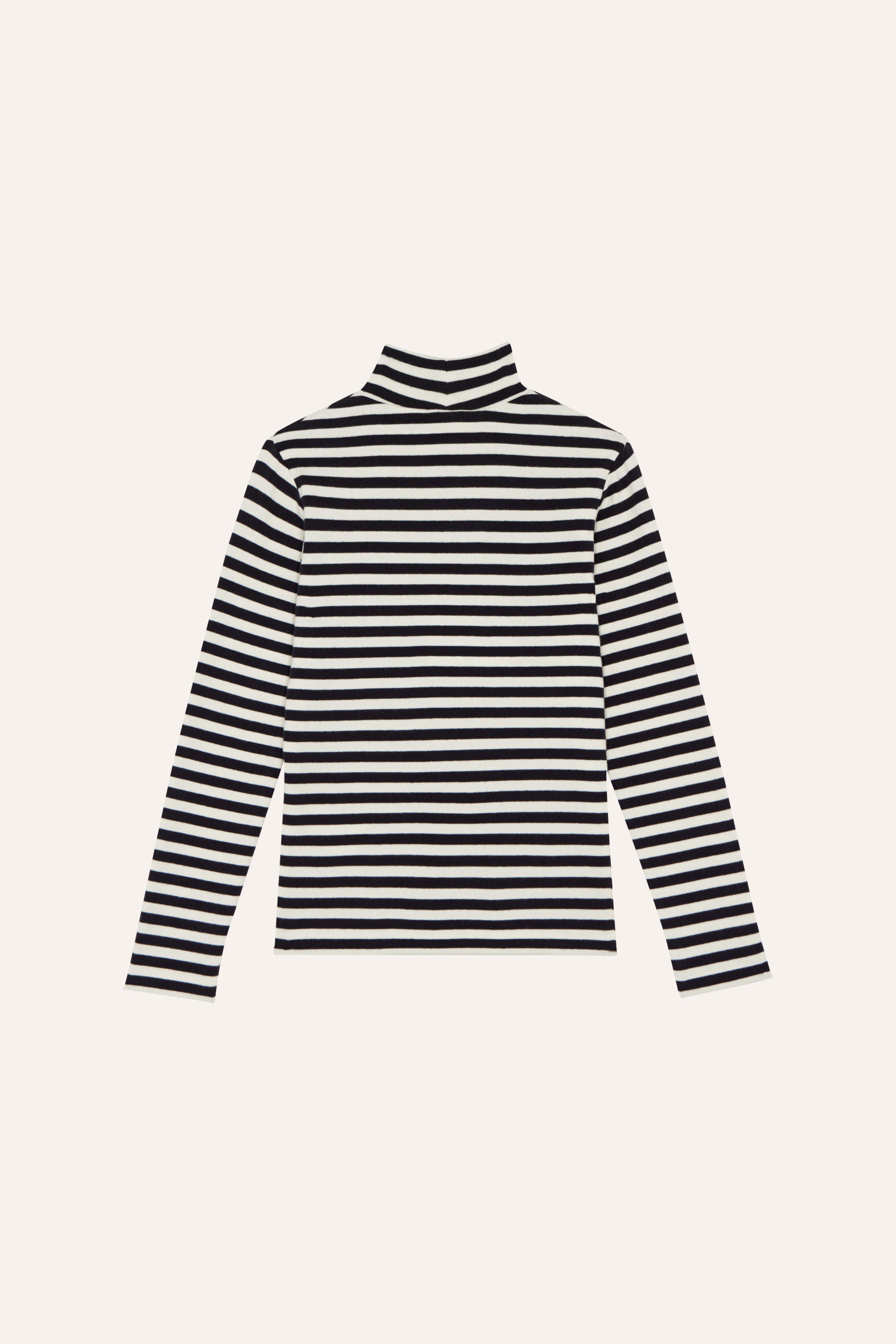 Grey Stripes Turtle Neck Tshirt