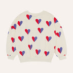 Bicolor Hearts Sweatshirt