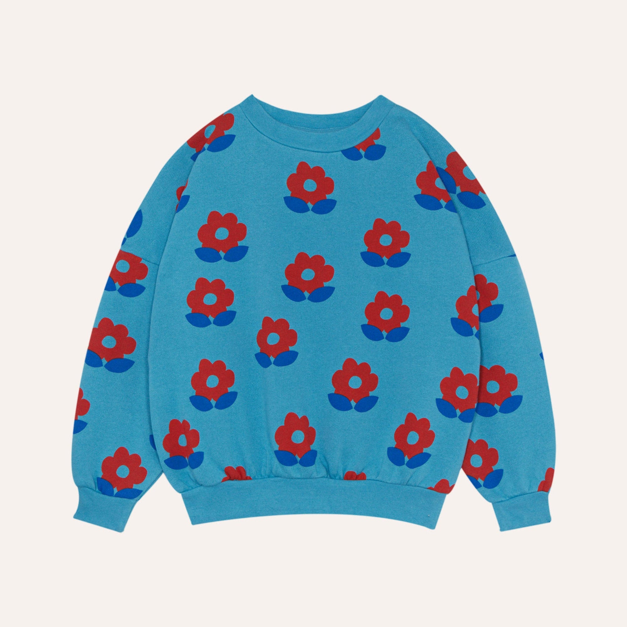 Big Flowers Blue Sweatshirt 