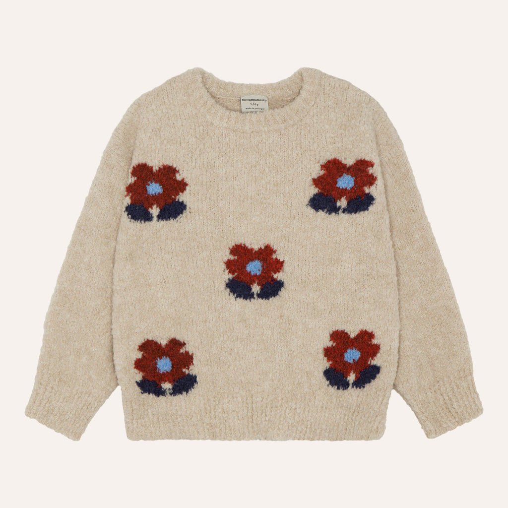Ecru Floral Sweater