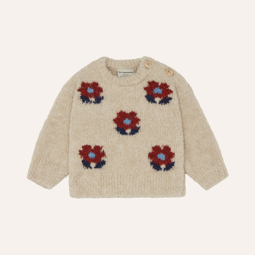 Flower Knit Baby Sweater